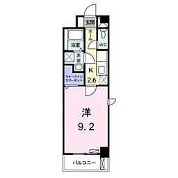 ヴィラ清寿 1Kの間取図画像
