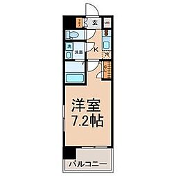 UURコート名古屋名駅 1Kの間取図画像
