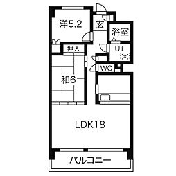 アベニューアオヤマ 2LDKの間取図画像