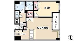 グランアベニュー栄 1LDKの間取図画像