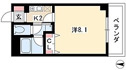 ディアコートA 1Kの間取図画像