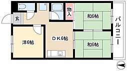 シティーハイム児玉 3DKの間取図画像
