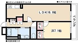 グラン・アベニュー名駅南 1LDKの間取図画像