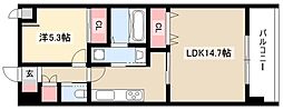 C.peace1948 1LDKの間取図画像