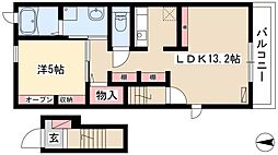 エスペランサ助光1 1LDKの間取図画像