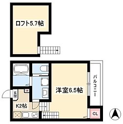 ハーモニーテラス長筬町4 1Kの間取図画像
