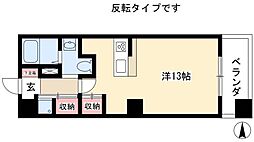 グレンパーク中島 ワンルームの間取図画像