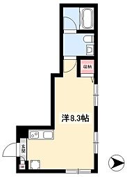 ettoi中村公園 ワンルームの間取図画像