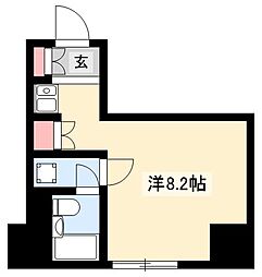 朝日プラザ名古屋ターミナルスクエア ワンルームの間取図画像