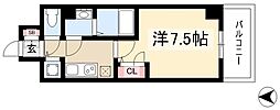 エスリード大須プレシア 1Kの間取図画像