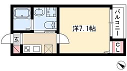 エスポワール露橋 1Kの間取図画像