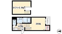 リブフラット藤江 1Kの間取図画像