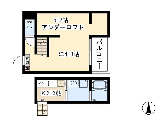 Lemuria ｜愛知県名古屋市中村区名楽町2丁目(賃貸アパート1K・1階・22.40㎡)の写真 その2