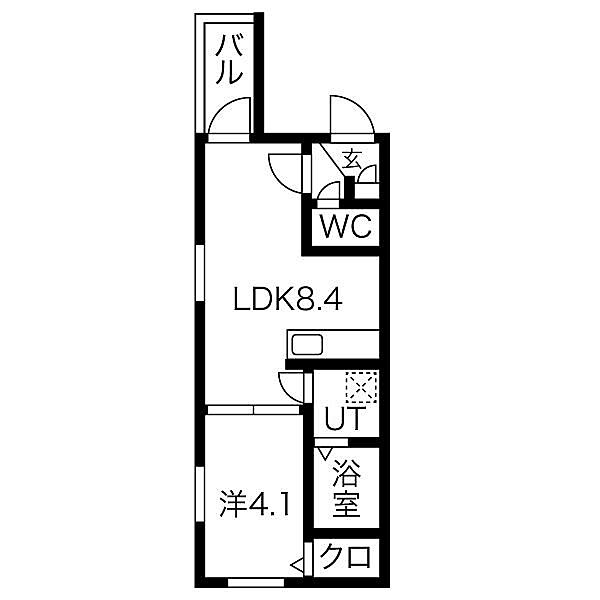 DEVELD八代 ｜愛知県名古屋市北区八代町1丁目(賃貸アパート1LDK・1階・30.08㎡)の写真 その2