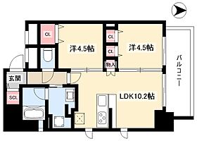 プレサンスロジェ名古屋久屋大通公園  ｜ 愛知県名古屋市中区丸の内3丁目17-20（賃貸マンション2LDK・10階・47.90㎡） その2