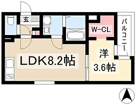 MOVE岩塚  ｜ 愛知県名古屋市中村区鈍池町3丁目45（賃貸アパート1LDK・3階・30.05㎡） その2