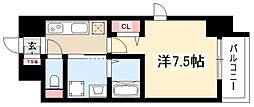 パルティール大曽根アネックス 5階1Kの間取り