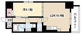 AURUM  ｜ 愛知県名古屋市中村区畑江通3丁目18-1（賃貸マンション1LDK・10階・41.58㎡） その2