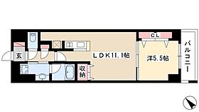 グランルクレ新栄イースト  ｜ 愛知県名古屋市中区新栄2丁目46-1（賃貸マンション1LDK・5階・41.02㎡） その2