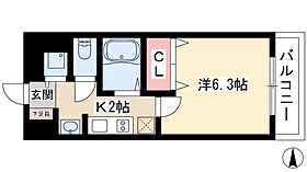 プレサンス名古屋城前ラバンカ  ｜ 愛知県名古屋市西区城西1丁目2-4（賃貸マンション1K・5階・21.28㎡） その2