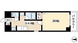 ソレアード関戸 7階1DKの間取り