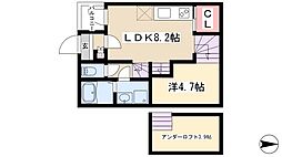 ノーブルコート 1階1LDKの間取り