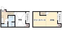 カーサ　アージョ 2階1Kの間取り