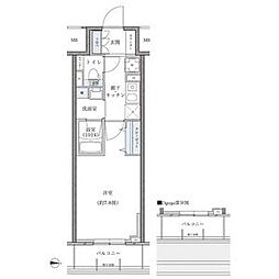 パークアクシス新栄 14階1Kの間取り