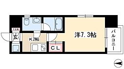 ライブコート泉 11階1Kの間取り