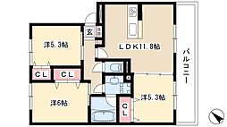 アリエッタ 3階3LDKの間取り