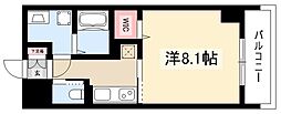 アリエッタNagoya 12階1Kの間取り
