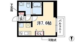 ライブコート丸の内 14階ワンルームの間取り
