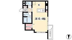 プロシード金山 11階ワンルームの間取り