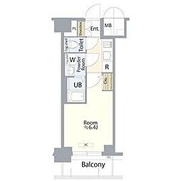 エスリード鶴舞グランパークス 11階1Kの間取り