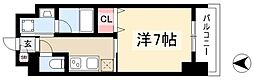 レジデンス東別院スクエアII(旧ヴィークブライト名古屋東別院II) 12階1Kの間取り