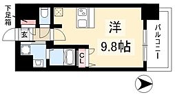 プレサンス大須プライマル 3階1Kの間取り