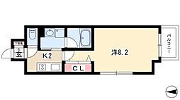エルスタンザ千代田 10階1Kの間取り