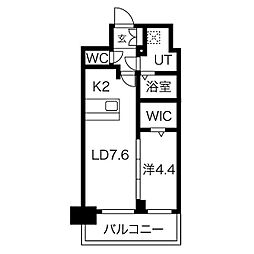 メイクスWアート丸の内 14階1LDKの間取り