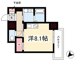 PLATZ TACHIBANA 10階ワンルームの間取り