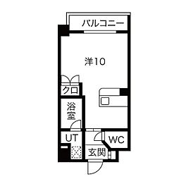 シティライフ今池南 3階1Kの間取り
