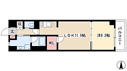 BPRレジデンス金山 4階1LDKの間取り