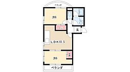 WIN大須 9階2LDKの間取り