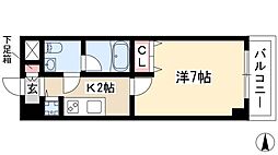 プロシード新栄 10階1Kの間取り