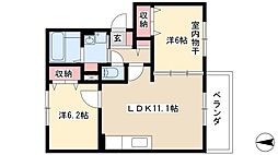 アレーズ 3階2LDKの間取り