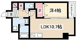 White Lord 錦 4階1LDKの間取り
