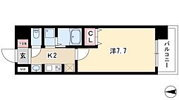 ブルームライフ黒川 10階1Kの間取り