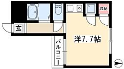 ドール栄5丁目 1階ワンルームの間取り