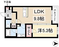 アルカンシエル泉 4階1LDKの間取り