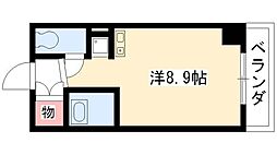 ドール久屋通 7階ワンルームの間取り