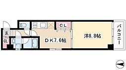 Enchante 泉 3階1DKの間取り